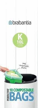 COMPOSTEERBARE AFVALZAK 'PERFECTFIT' K, 10 LITER VOOR 'BIO-B (AFVALZAK 10 LITER VOOR 'BIO-BAK' VAN T